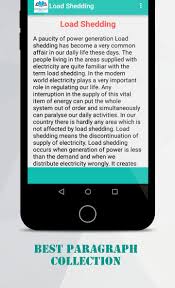 Generally due to comparatively less power production than the increasing demand load shedding happens. Common Paragraph For Android Apk Download