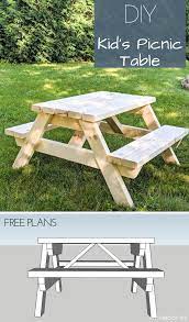 Kids Picnic Table Diy Picnic Table Kids Picnic Kids Picnic Table