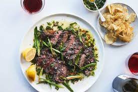 Butcher S Steak With Leafy Greens Salsa Verde Recipe Nyt Cooking