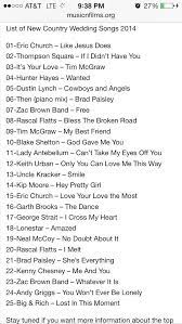 Wedding Songs Country Wedding Songs Wedding Song List