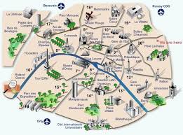 Download Map Of Paris With Monuments Major Tourist Attractions Maps Carte Paris Paris Disneyland