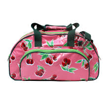 Ikuri Weekender Saunatasche Wasserdicht Sporttasche Schwimmtasche Fur Frauen Reisetasche Aus Wachstuch Umhangetasche Cerezas Pink Wochenende Taschen Sporttasche Reisetasche