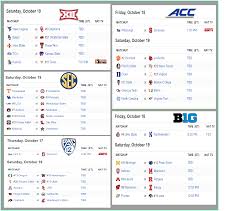 College Football Schedule Power 5 Week 8 2019 College Football Schedule Keystone State Kansas State
