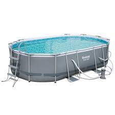 Preorder Bestway 4 88m X 3 05m X 1 07m Power Steel Oval Pool Set With 800gal Cartridge Filter 56450