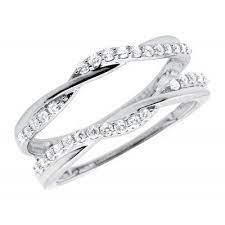 Twisted Layer Criss Cross Diamond Ladies Ring Wrap Enhancer 14k White Gold 33ct Wedding Ring Wraps Wrap Wedding Band Wedding Ring Bands