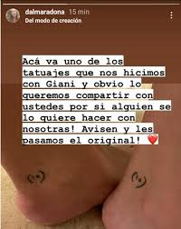 Nacional in chronologischer reihenfolge im wettbewerb liga dimayor ii 20/21. En La Piel Las Hijas De Maradona Y Un Especial Tatuaje Tyc Sports
