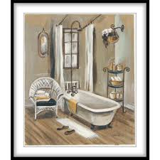 Ptm Images 9 75 In X 11 75 In French Bath Vi Framed Wall Art 1 76013 The Home Depot Stretched Canvas Wall Art Wall Canvas Bathroom Art