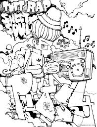 Graffiti coloring book for kids and adults. Graffiti Coloring Pages For Teenagers Coloring4free Coloring4free Com