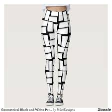 Black And White Square Pattern Pants Geometrical Black And White Pattern Leggings Beautiful Yoga Pants Exercise Leggings And Runn Black And White Leggings Leggings Pattern Clothes For Women