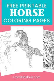 Printable sea horses coloring pages. Free Printable Horse Coloring Pages Crafts Kids Love