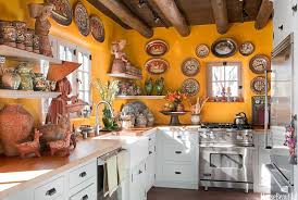 A Kitchen With Santa Fe Style Mexican Style Kitchens Tuscan Kitchen Mexican Kitchen Decor