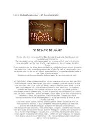 Created by ana da silva 7 years ago. Livro A Prova De Fogo Desafio De Amar Pdf