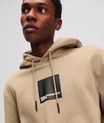 Karl Lagerfeld Klj Box Logo Hoodie in Natural for Men