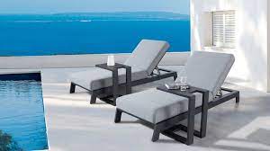 noosa black outdoor fabric sun lounge set with side tables lavita furniture outdoor beds outdoor pool furniture outdoor furniture australia