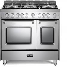 High efficiency sealed gas burners deliver pinpoint accuracy and flame control for quick and even cooking. Verona Prestige Series Vpfsgg365dss 36 All Gas 5 Burner Double Oven Range Convection Stainless Steel