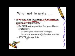 Position essay examples to help you grasp the idea. The Thesis Statement Research Paper Youtube