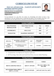 Safety Officer Cv Doc