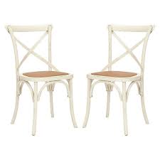 Check spelling or type a new query. Safavieh Franklin Cross Back Chair Antique White Set Of 2 Solid Wood Dining Chairs White Dining Chairs White Side Chair
