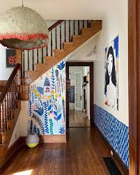 Home Decor Interior Designs On Instagram Rate This Artistic Hallway From 1 10 I Totally Am In L In 2020 Budget Home Decorating Diy Wall Painting Wall Murals Diy