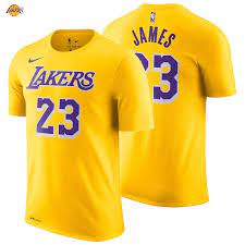 Magic johnson usa basketball 1992 dream team player tee. Lebron James Los Angeles Lakers Nike T Shirt Icon Edition 2018 19 Name Number 23 Ebay In 2021 Sport Outfits Yellow T Shirt Workout Tshirts