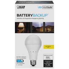 Intellibulb Battery Backup 600 Lumen 2700k Led A19 Feit Electric