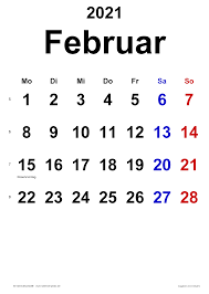 Die beste art, ihre planung festzulegen und ihre termine einzutragen – unsere kalender februar 2021 zum ausdrucken kostenlos monatskalender stehen nachstehend zum download zur verfügung. Kalender Februar 2021 Als Pdf Vorlagen