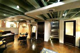 Little to no lighting, accessible only by a descent underground, and often a last resort for. Atlantans Turn Dingy Basements Into Showplaces Exposed Basement Ceiling Basement Ceiling Painted Basement Design