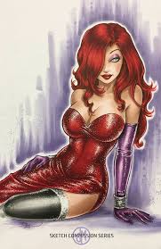 Start off with a few shapes starting with the head, then draw the smaller circle shapes for the body. Jessica Rabbit Art Of Dawn Mcteigue