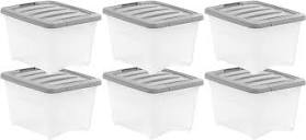 Amazon.com: Amazon Basics 19 Quart Stackable Plastic Storage Bins ...