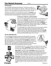 Mar 11, 2020 · post answers to our daily writing prompts. Free Market Economy Webquest Answers