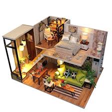 Amazon Com Torchnology Diy Dollhouse Miniature Set Model Building To Garden Fairy House 3d Wooden Puzzle House Dolls House Interiors Tiny House Design Design