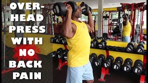 How To Do An Overhead Press With No Back Pain Brown Hornet Fitness Youtube