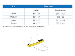 Ankle Brace Size Chart Best Picture Of Chart Anyimage Org