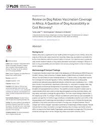 2:58 houndabout recommended for you. Pdf Review On Dog Rabies Vaccination Coverage In Africa A Question Of Dog Accessibility Or Cost Recovery