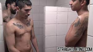 Straight Latino guy ravaged by tattooed jocks in threesome - Gay Porn