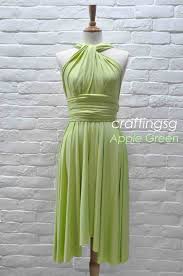 Bridesmaid Dress Infinity Dress Apple Green Knee By Craftingsg 35 00 Apple Dress Infinity Dress Convertible Wedding Dresses