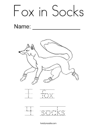 But will they listen before it's too late? Fox In Socks Coloring Page Twisty Noodle