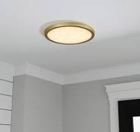 Origin 21 Edyn 15-in Brushed Gold Integrated LED Flush Mount Light