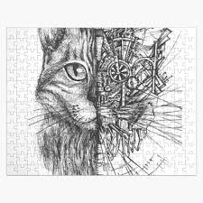 Mechanical Kitten Jigsaw Puzzle By Thatguysdesigns In 2021 Steampunk Art Drawing Mechanical Art Hybrid Art