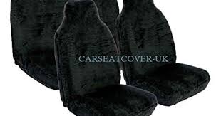 Luxury Black Faux Fur Car Seat Covers Full Set Airbag Provision Car Seats Seat Covers Car Accessories