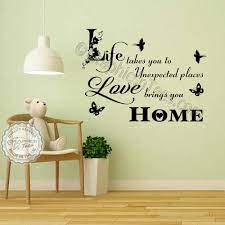 See more ideas about wall art quotes, quotes, inspirational quotes. Love Brings You Home Inspirational Family Wall Sticker Quote Home Wall Decor Decal With Birds Butterflies