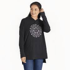 Specification style:casual pattern:dragonfly detail:print sleeves type:long sleeve collar:hooded material:95% polyster, 5% spandex season:fall,winter occasion. Murdoch S Life Is Good Women S Wildflower Primal Mandala Supreme Blend Long Hoodie
