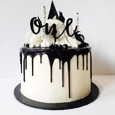1 Tier Black And Gold Drip Cake Image Result For Boys First Birthday Drip Cake Birthday Drip Cake White Birthday Cakes Drip Cakes