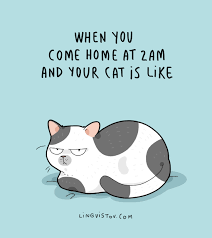 Lingvistov Com Illustrations Doodles Joke Humor Cartoon Cute Funny Comics Greeting Cards Joke Drawing Funny Cats Crazy Cats Cat Comics