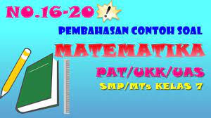 We did not find results for: No 16 20 Pembahasan Soal Pat Ukk Matematika Kelas 7 Smp Mts Kurikulum 2013 Youtube
