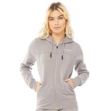 Crosshatch Womens Newwear Trico Zip Sweat Sleet Full Zip Hoodie Zip Hoodie Fashion