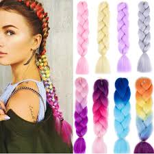 From box braids to crochet braids, and dutch braids to marley twists, we've explained all the thought your braid options were limited to box braids and cornrows? 24 Women S Fashion Ombre Kanekalon Jumbo Braid False Hair Extensions High Quality Fiber Walmart Canada