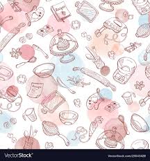 Another great choice is tasteful white or cream that will give your kitchen that bright clean look that you've always desired. Baking Doodle Background Vector Seamless Pattern With Kitchen Tools Hand Drawn Baking Utensils Doodle Background Baking Tools Illustration Watercolor Pattern