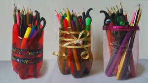 Cara Membuat Tempat Pensil Dan Pulpen Dari Botol Bekas Swakarya Do It Your Self