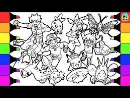 For boys and girls, kids and adults, teenagers and toddlers, preschoolers and older kids at school. Pokemon Coloring Book Pages For Kids Speed Coloring Ash And Friends Pikachu Youtube